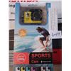 Image 1 : NEW SPORTS ACTION CAMERA, 1080P, WATERPROOF TO 30M, WITH ACCESSORIES AND MOUNTS RETAIL $149