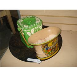 PLATTER CANNISTER AND DECORATIVE PLANTER