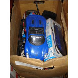 BOX OF REMOTE CONTROL CARS