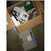 Image 1 : BOX OF ELECTRONICS AND ORIGINAL XFILES OVERSIZED TAPE