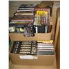 Image 1 : BOX OF DVDS AND BOX OF CDS