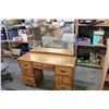 Image 1 : MAPLE DOUBLE PEDESTAL DESK WITH MIRROR