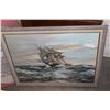 Image 1 : LARGE SAILING SHIP FRAMED PICTURE