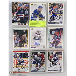 LOT OF 56 HAND SIGNED AUTOGRAPHED EDMONTON OILERS