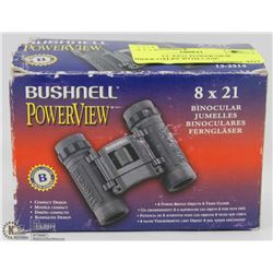 BUSHNELL 8X21 POWERVIEW BINOCULARS WITH CASE