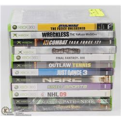 LOT OF 12 XBOX 360 & XBOX GAMES INCL.