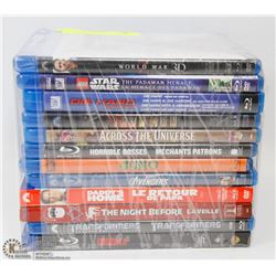 LOT OF 12 BLUE RAY MOVIES INCL. LEGO STAR