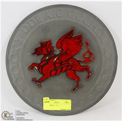 RED GRIFFIN PLATE