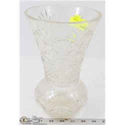 10" TALL CUT GLASS VASE