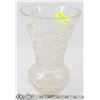 Image 1 : 10" TALL CUT GLASS VASE