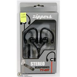 NEW ZIPPERS STEREO HEADPHONES