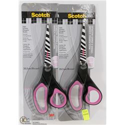 LOT OF TWO SCOTCH BY 3M MULTI PURPOSE SCISSORS