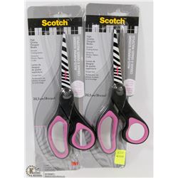 LOT OF TWO SCOTCH BY 3M MULTI PURPOSE SCISSORS