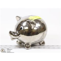 SILVER COLOR PIGGY BANK WITH PLUG