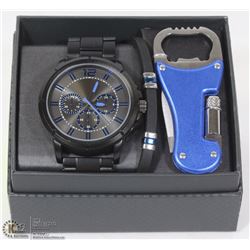 NEW 3PC  MENS WATCH SET