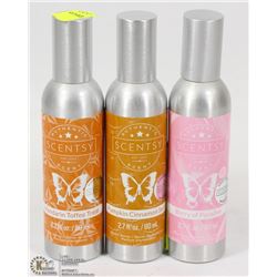 LOT OF 3 SCENTSY ROOM SPRAYS