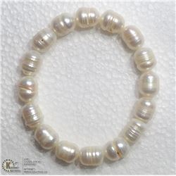 11) FRESH WATER PEARL FLEXIBLE SIZE BRACELET