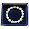 Image 2 : 11) FRESH WATER PEARL FLEXIBLE SIZE BRACELET
