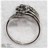 Image 3 : 13) STERLING SILVER MARCASITE FLOWER STYLE RING
