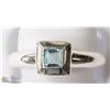 Image 1 : 18) STERLING SILVER BLUE TOPAZ RING