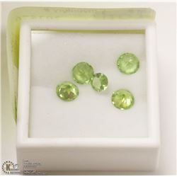 20) ASSORTED ROUND GENUINE PERIDOT GEMSTONES