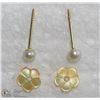 Image 2 : 24) 14KT GOLD FRESHWATER PEARL EARRINGS