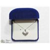 Image 2 : 26) STERLING SILVER HEART SHAPED PENDANT W/CHAIN