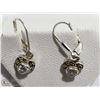 Image 2 : 27) STERLING SILVER HEART CZ & MARCASITE EARRINGS