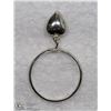 Image 1 : 29) STERLING SILVER HEART SHAPED DANGLE RING