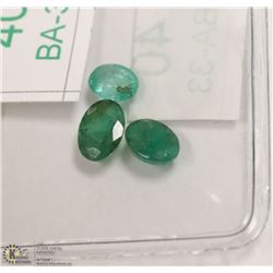 40) GENUINE ASSORTED EMERALD GEMSTONES