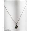 Image 2 : 45) ST.SILVER DIAMOND LOVE LETTER PENDANT W/CHAIN