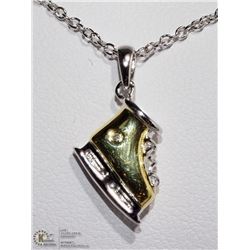 46) STERLING SILVER RP DIAMOND PENDANT NECKLACE