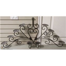 LARGE IRON STANDING CANDLE GOLDER 41"X23".