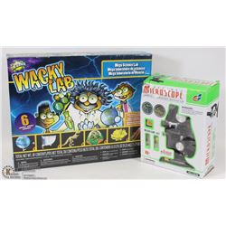 LOT OF MICROSCOPE WITH MEGA SCIENCE LAB.