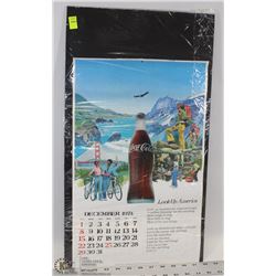 1974 COCA-COLA DECEMBER CALENDAR POSTER