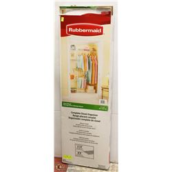 NEW IN BOX RUBBERMAID CLOSET ORGANIZER.