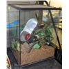 Image 1 : LARGE TERRARIUM WITH HEAT LAMP(WORKING) ,