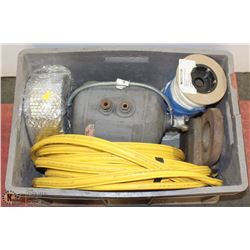 TOTE WITH AIR PIG., SPIRAL PIPE WRAP, CABLE AND