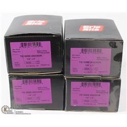 4 BOXES OF GRIP RITE TIE WIRE ANCHORS