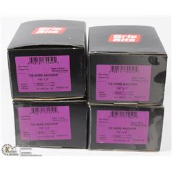 4 BOXES OF GRIP RITE TIE WIRE ANCHORS