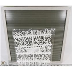 LETTERBOARD WITH FULL SET OF LETTERS AND NUMBERS,