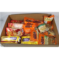 FLAT W/ UNCLE BENS RICE, OLD ELPASO KITS, & STOVE