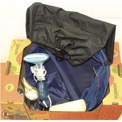 BOX WITH STEAMER, POP UP HAMPER, BACK PACK ,