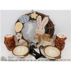 LOT WITH COLLECTIBLES INCL MEXICO BOWLS, CAT