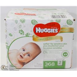 BOX OF HUGGIES 368 WIPES NATURAL CARE