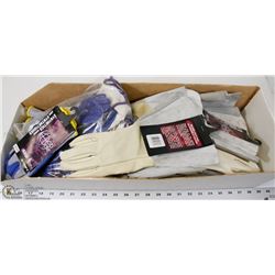 LARGE FLAT WITH ASSORTED GLOVES INCL BOB DALE,