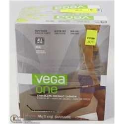 2 BOXES OF VEGAONE CHOCOLATE COCONUT CASHEW ALL