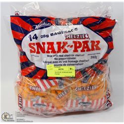 LOT OF 4 BAGS OF 14 SNACK SIZE CHEEZIE PACKS