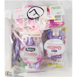 LOT OF 7 SCHICK QUATTRO RAZORS FOR WOMEN