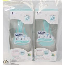 LOT OF 2 SCHICK INTUITION RAZORS & BLADE REFILL